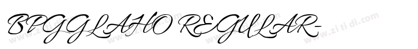 BPGGLAHO REGULAR字体转换